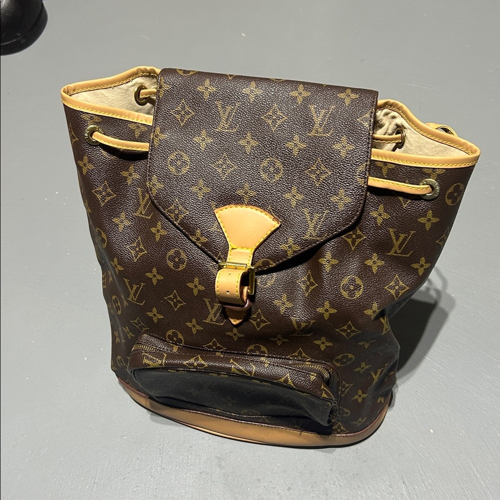 Brown Monogram Pattern Backpack Style Bag - image 2